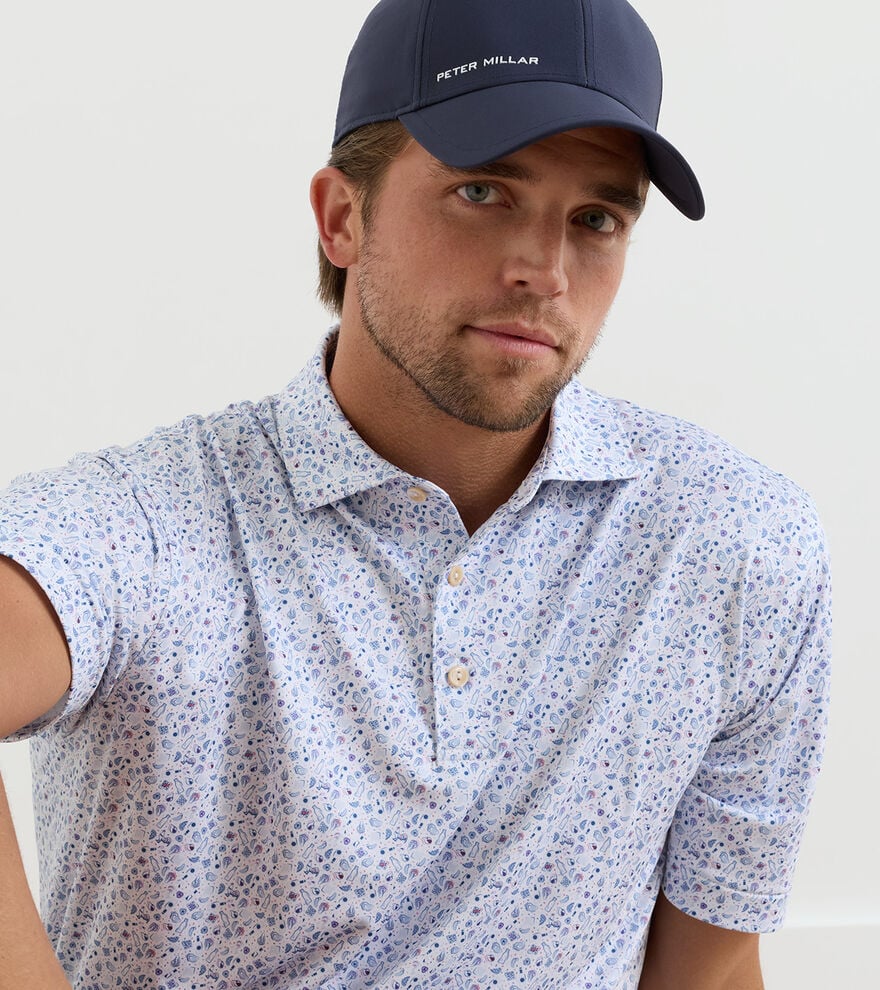 Oyster Roast Performance Jersey Polo White