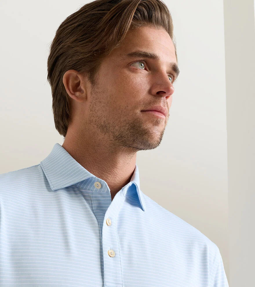 Merion Performance Jersey Polo Stream Blue