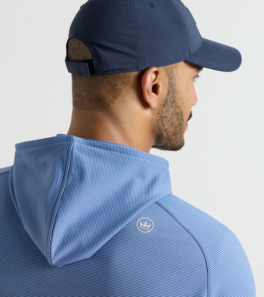 Pine Sugar Stripe Performance Hoodie Windsor Blue