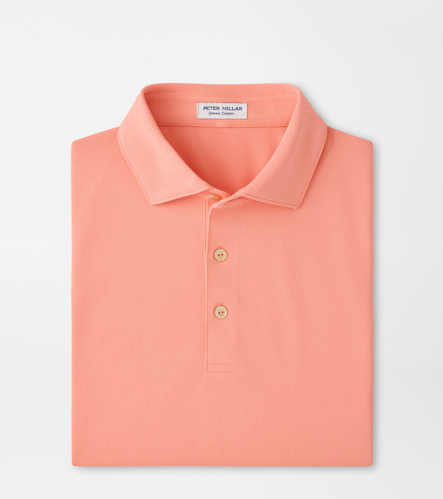 Solid Performance Mesh Polo Summer Apricot