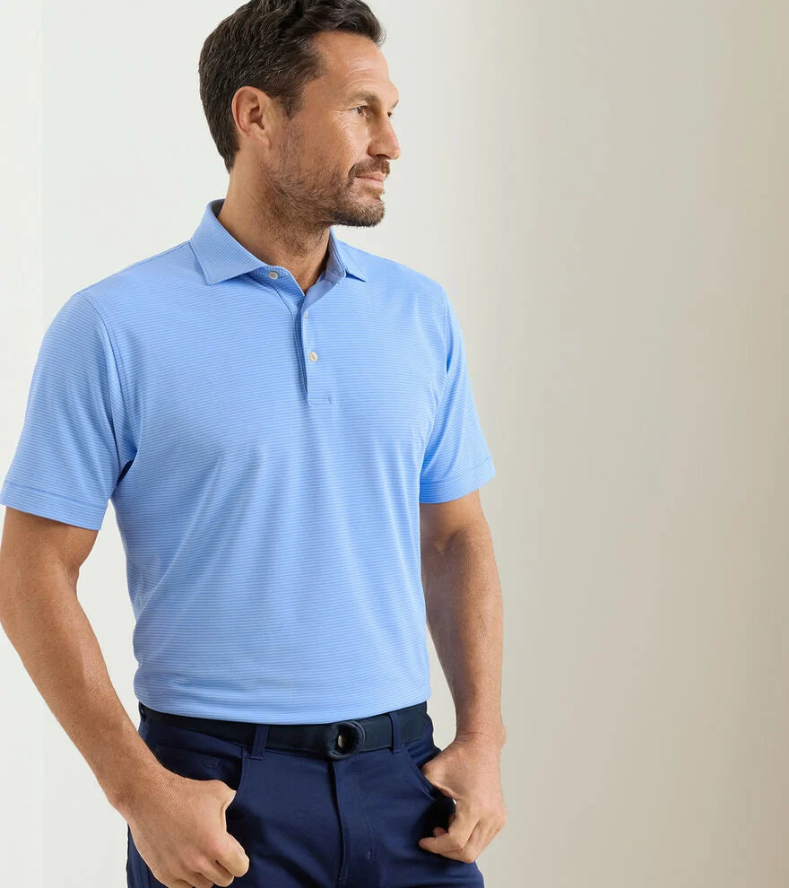 Candor Performance Mesh Polo Blue Bird