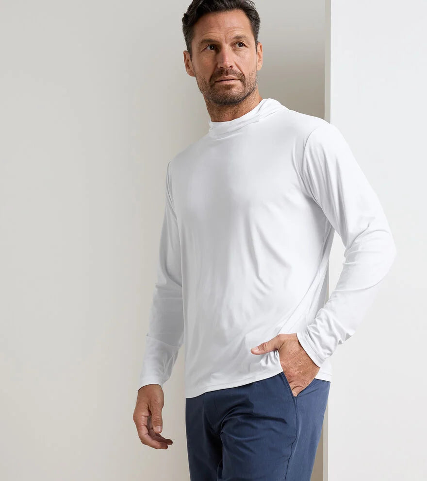Featherweight Performance Sun Shirt Hoodie White