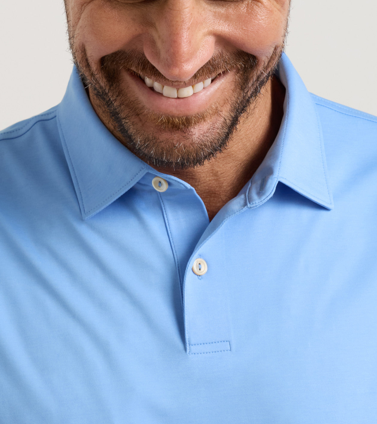 Featherweight Melange Performance Polo Blue Bird