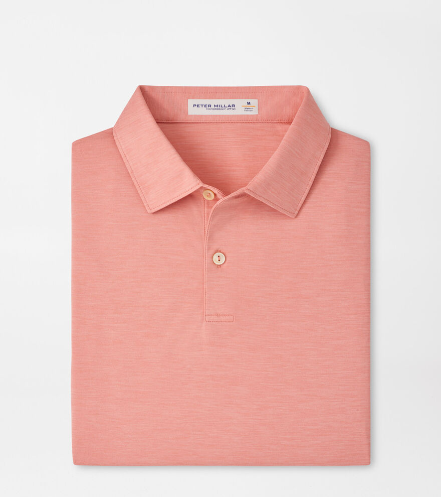 Featherweight Melange Performance Polo Venetian Pink
