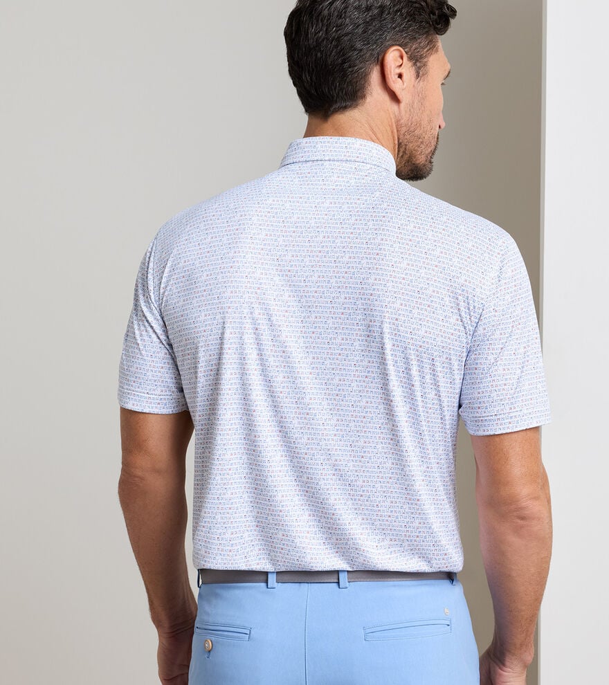 Featherweight Cornhole Performance Polo White