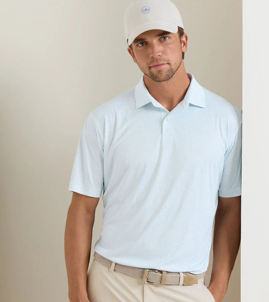 Featherweight Hoops Performance Polo White