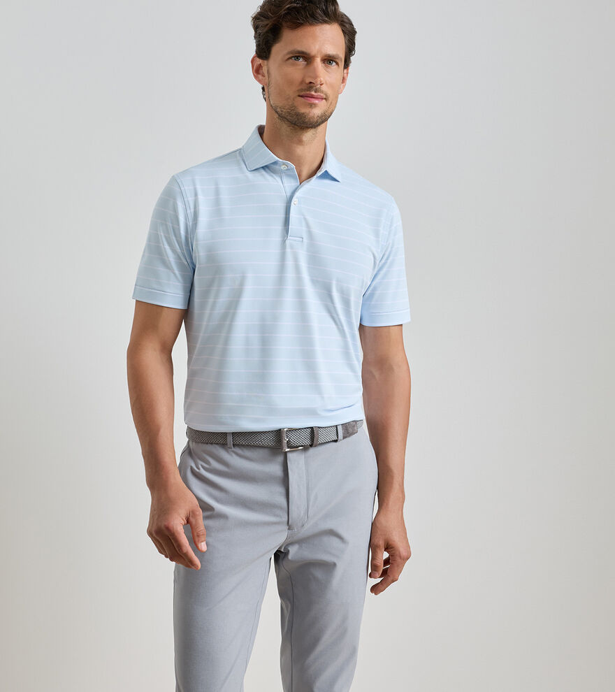 Coda Performance Mesh Polo Blue Brisk