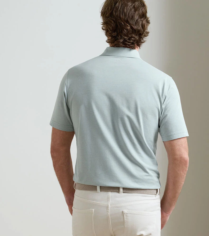 Albatross Cotton-Blend Piqué Polo Light Willow
