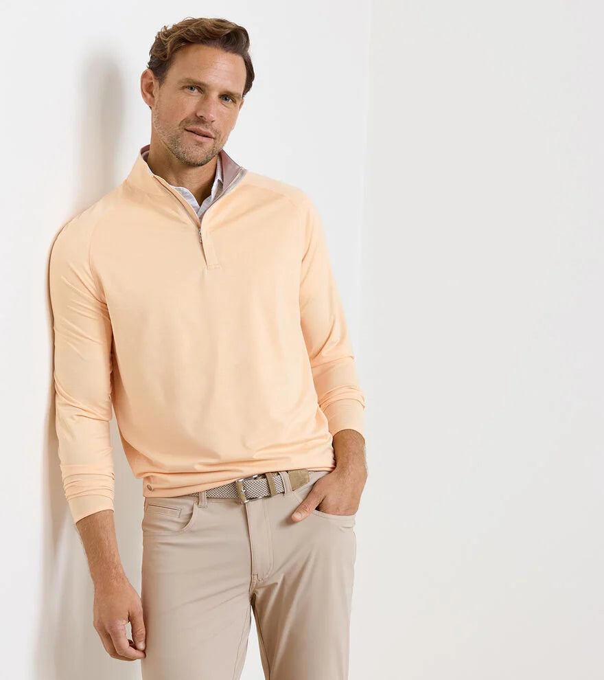 Stealth Performance Quarter-Zip Light Orange Sorbet