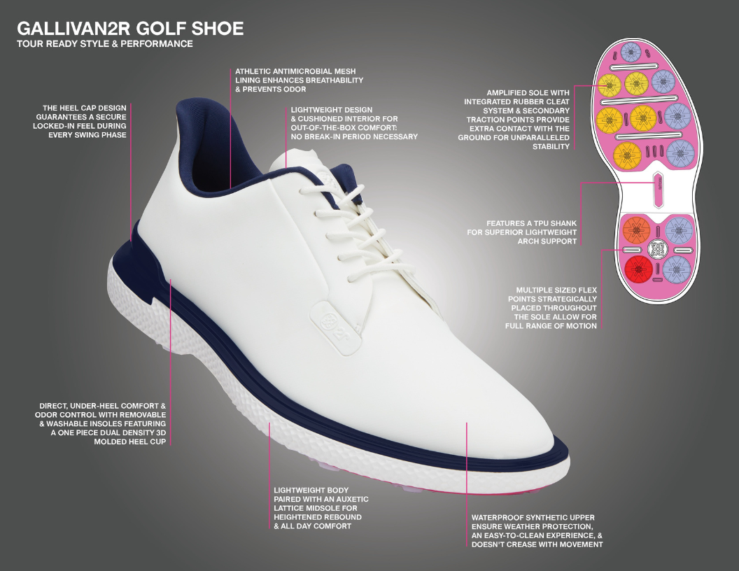 GALLIVAN2R GOLF SHOE SNOW/TWILIGHT