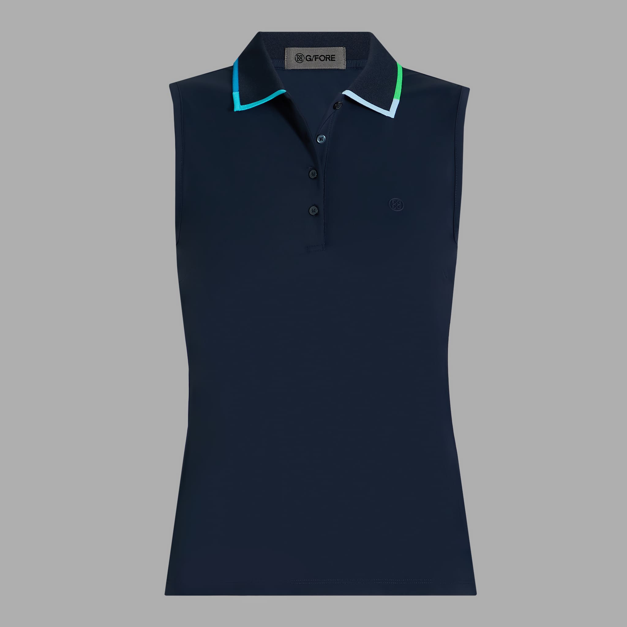 SILKY TECH NYLON SLEEVELESS POLO TWILIGHT