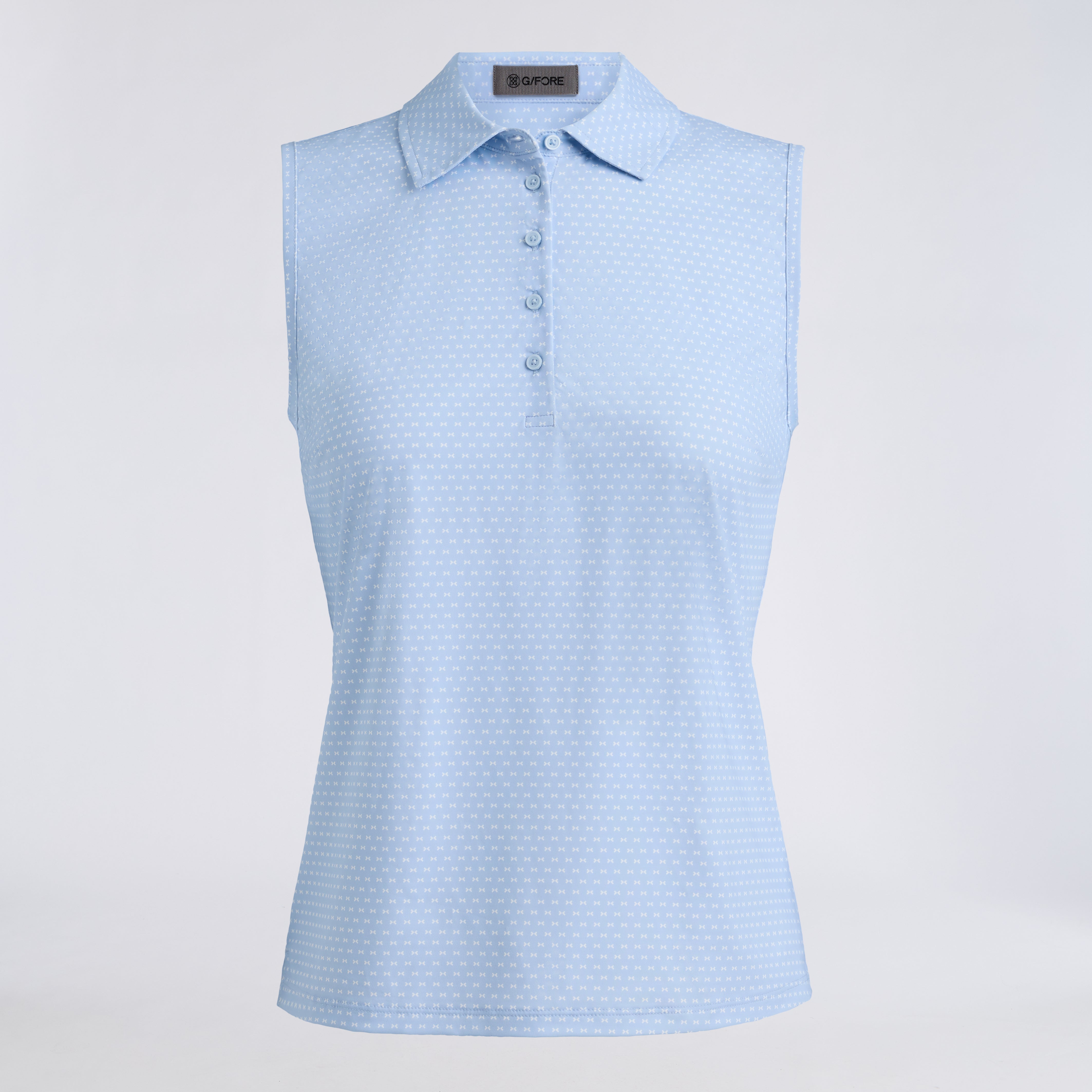 GEO 2 SILKY TECH NYLON SLEEVELESS POLO SKY/SNOW