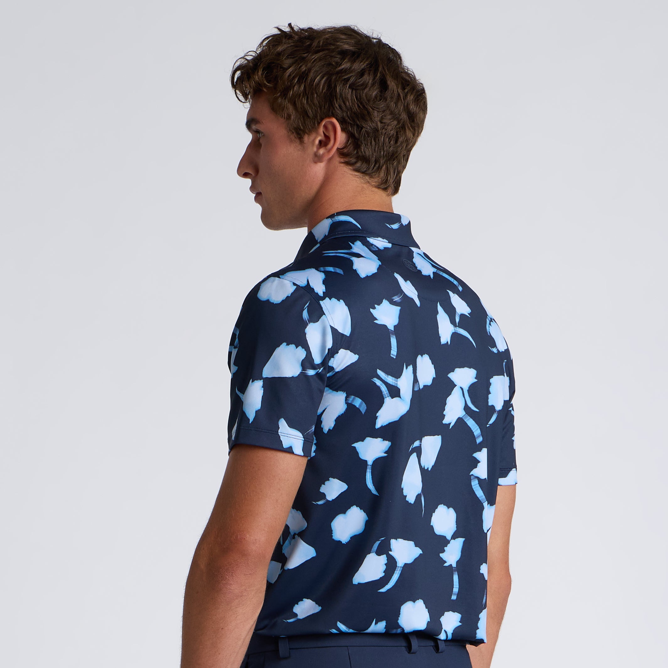 GHOST FLORAL TECH JERSEY POLO TWILIGHT/BAJA