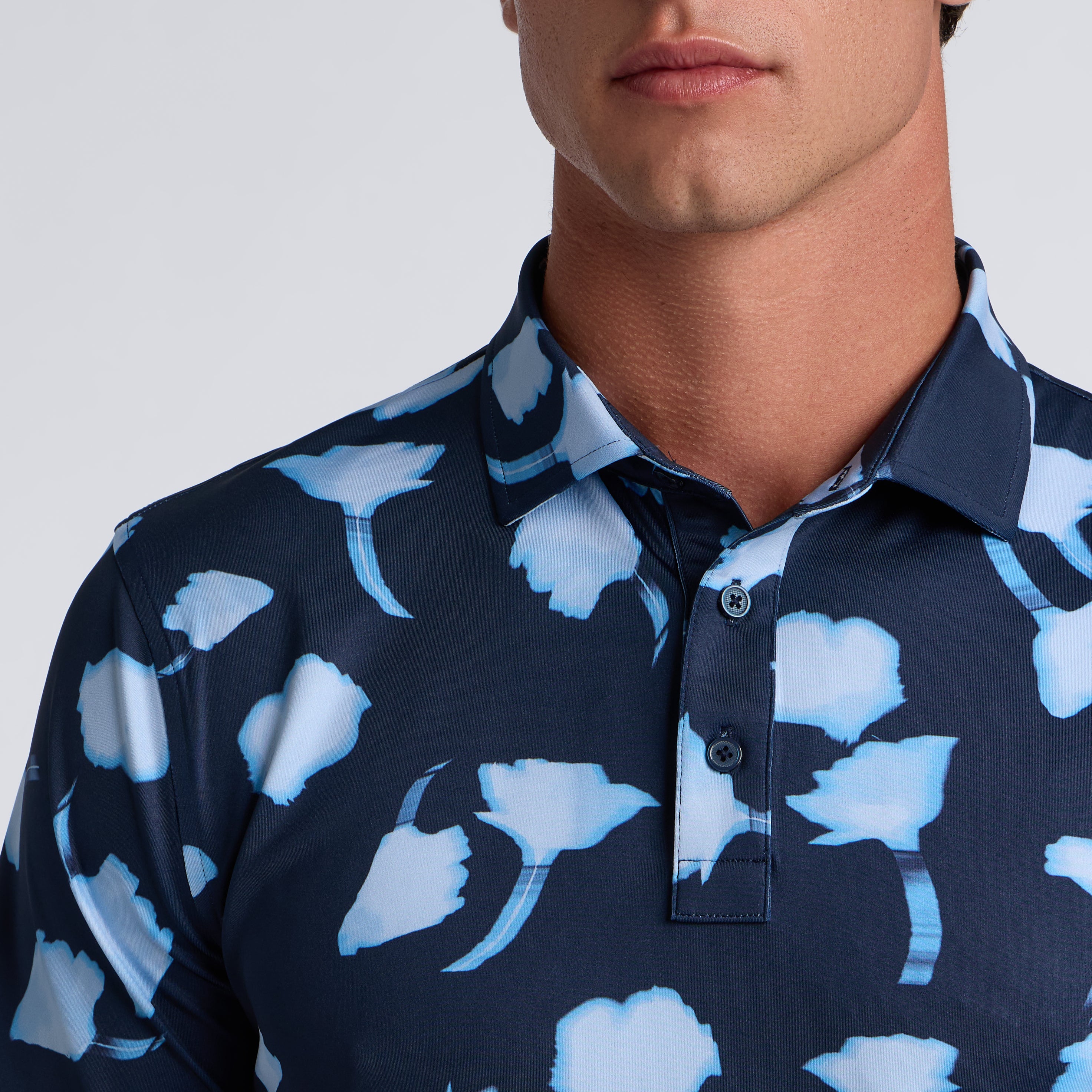 GHOST FLORAL TECH JERSEY POLO TWILIGHT/BAJA