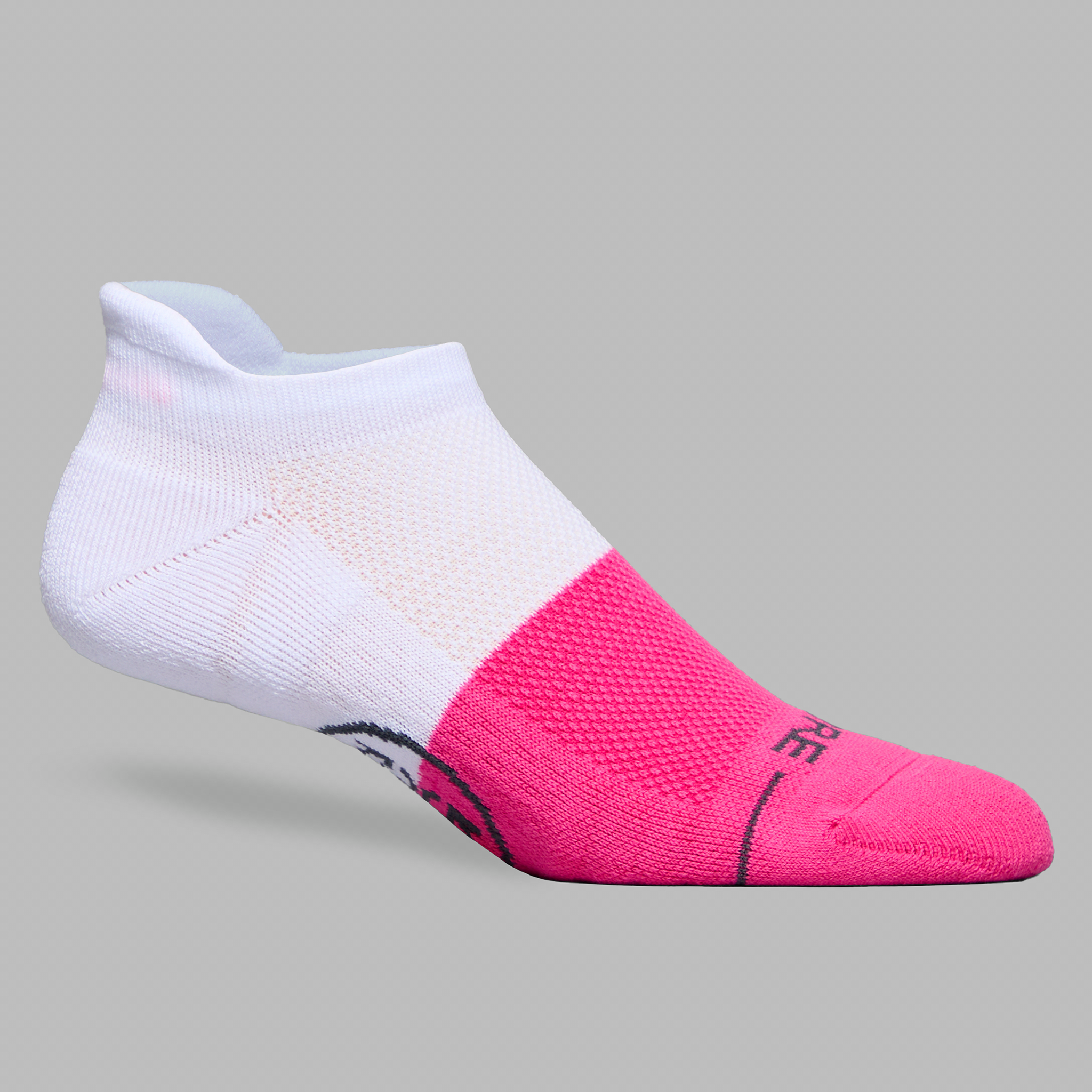 Women's Two Tone Fore Play Ankle Sock Snow/Knockout Pink