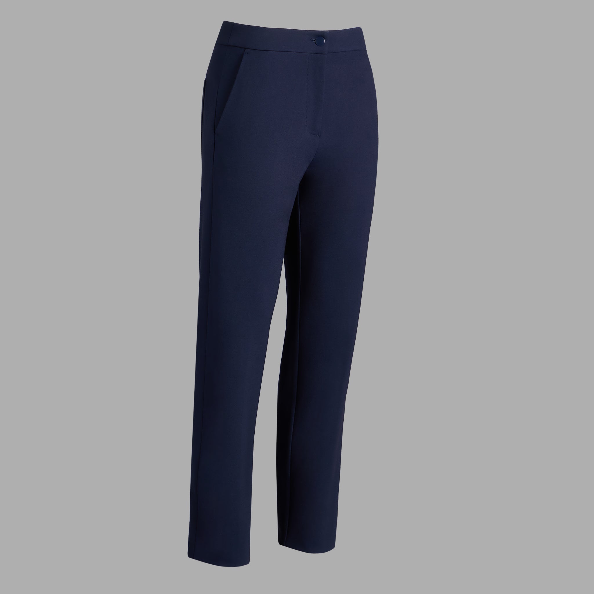 DOUBLE KNIT STRETCH CIGARETTE LEG TROUSER TWILIGHT