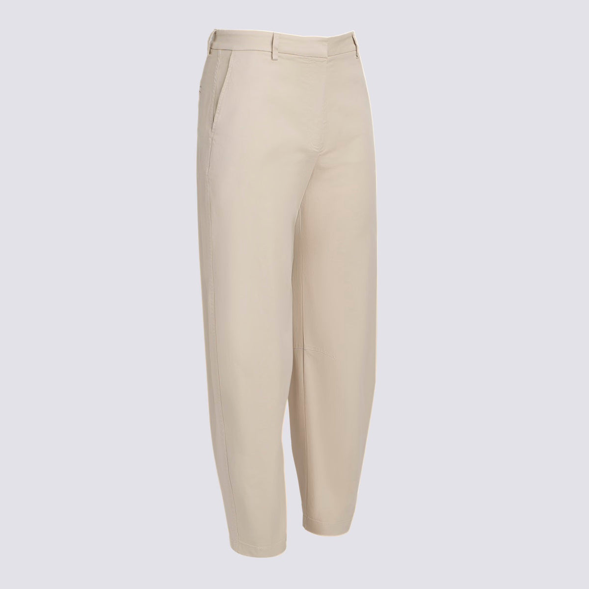 LTD Release Stretch Cotton Gabardine Barrel Leg Trouser Pumice