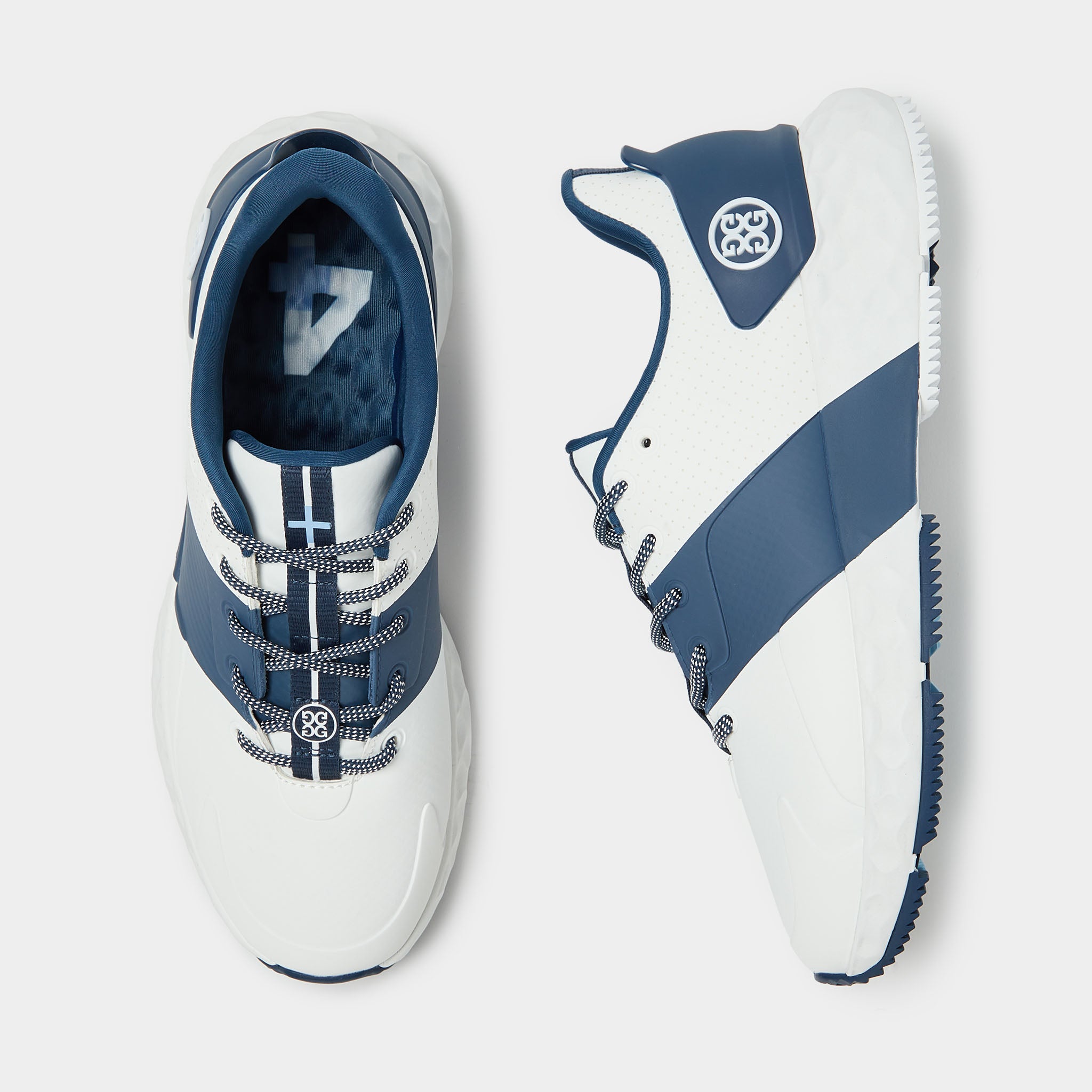 WOMEN'S PERFORATED CONTRAST STRIPE MG4+ GOLF SHOE SNOW