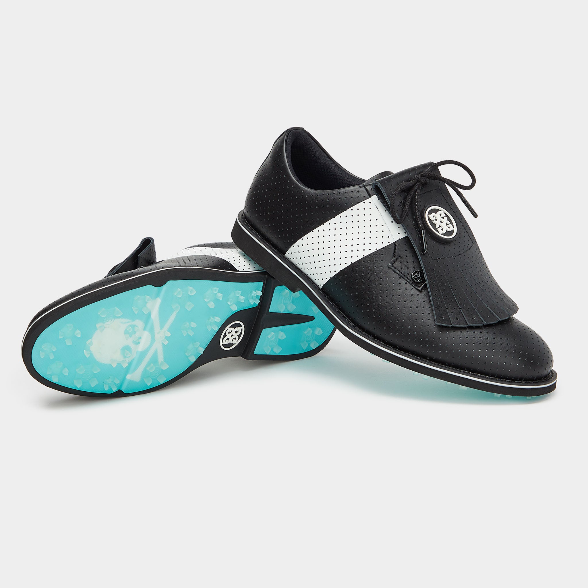 WOMEN'S PERFORATED LUXE LEATHER GALLIVANTER GOLF SHOE ONYX