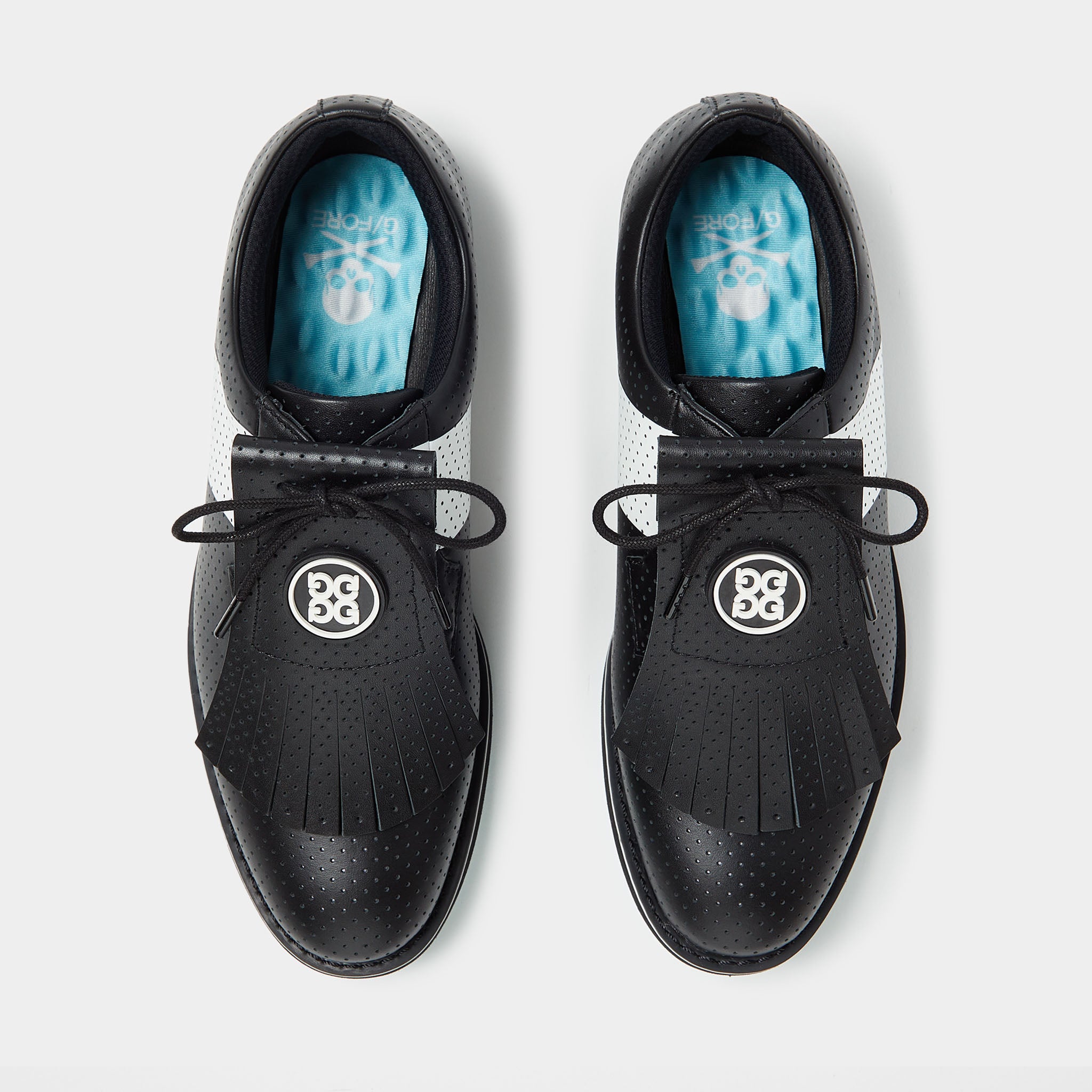 WOMEN'S PERFORATED LUXE LEATHER GALLIVANTER GOLF SHOE ONYX
