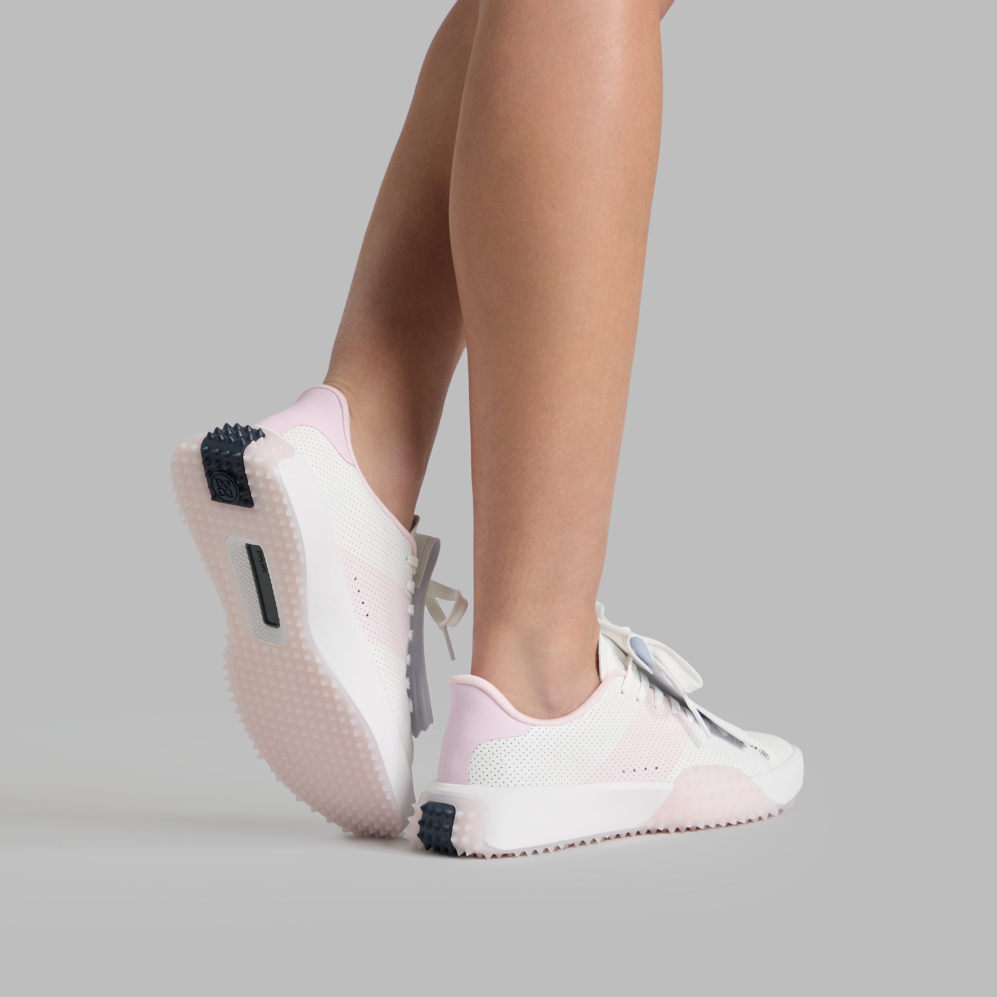 Women's G.112 Perforated Saddle Stripe Golf Shoe Snow/Blush