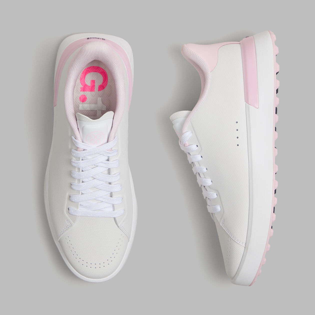 WOMEN'S LTD RELEASE G.112 PERFORATED KILTIE GOLF SHOE SNOW/BLUSH