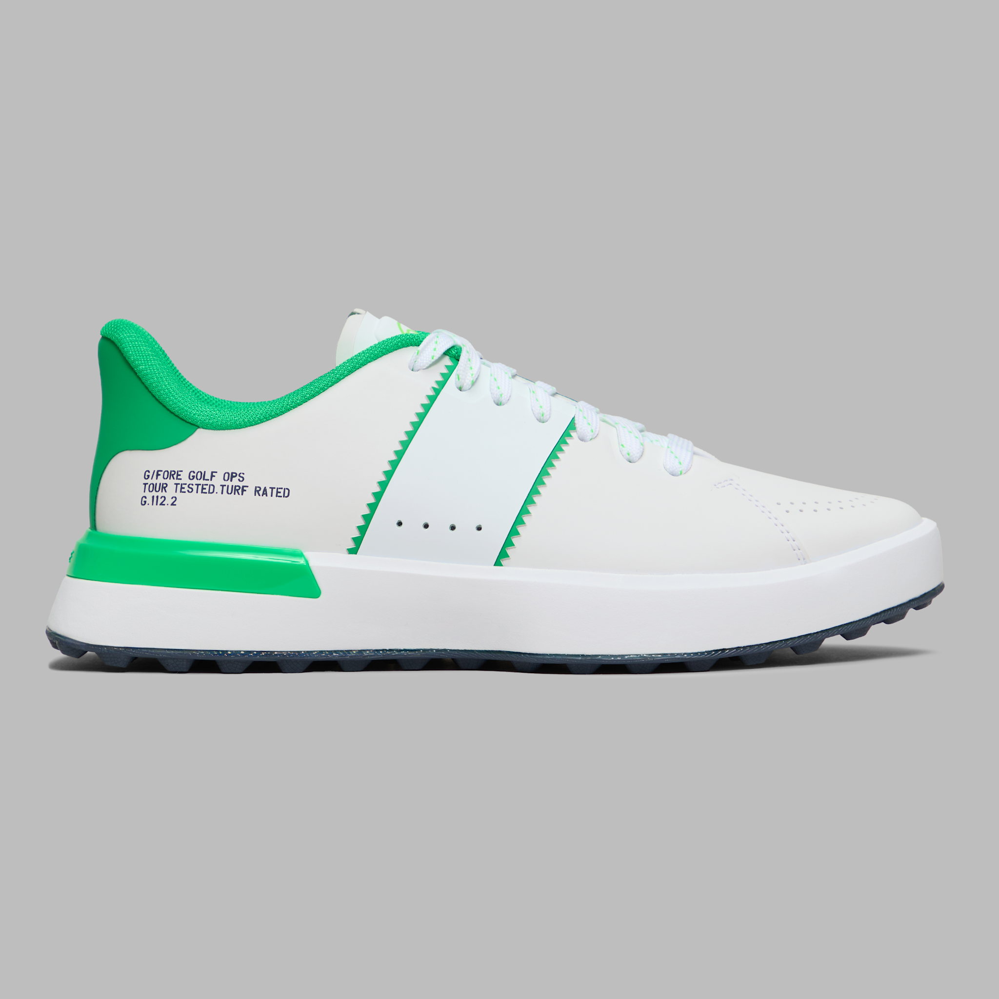 WOMEN'S LTD RELEASE G.112 SADDLE STRIPE KILTIE GOLF SHOE SNOW/CLOVER