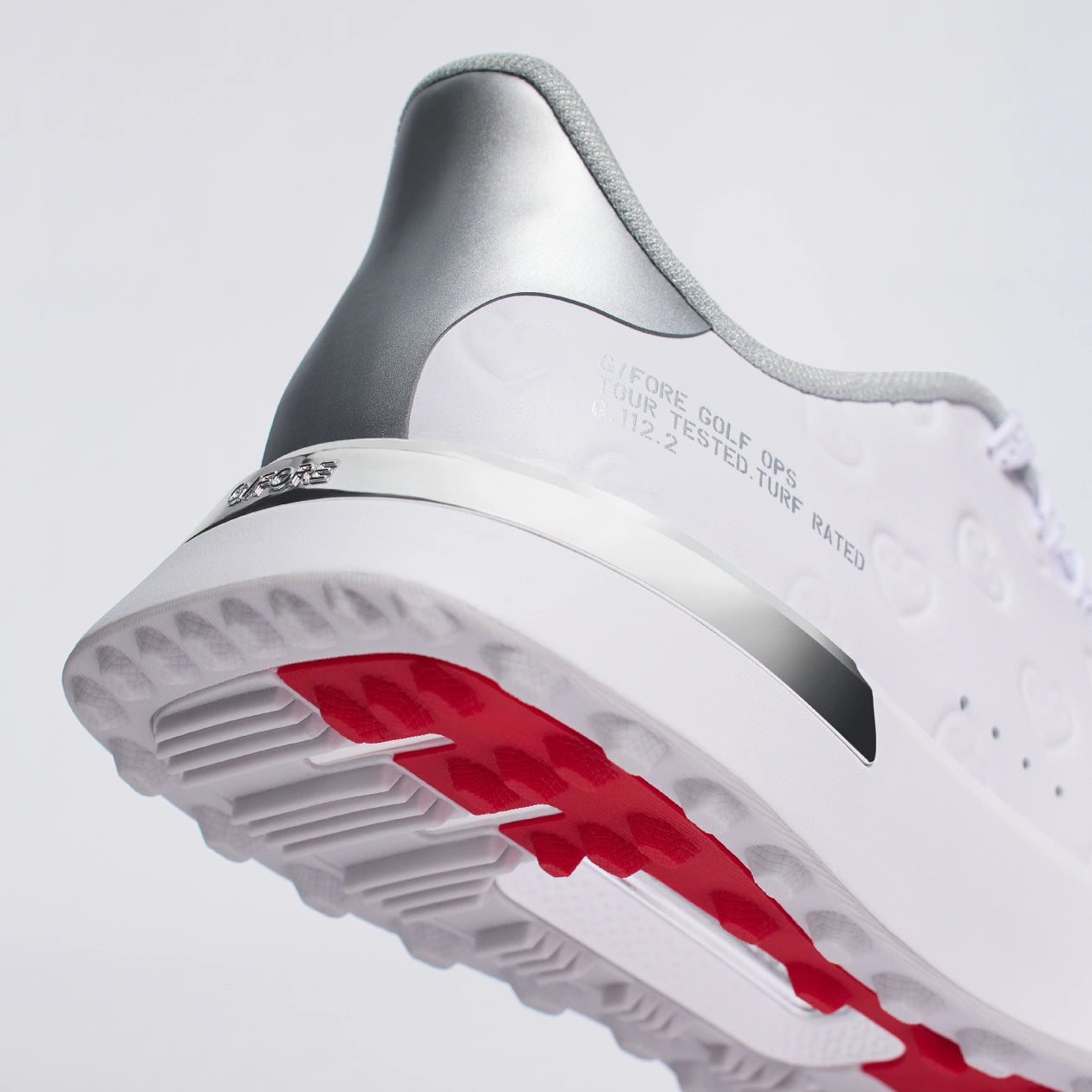 WOMEN'S G.112 EMBOSSED HEART G'S GOLF SHOE SNOW/SILVER