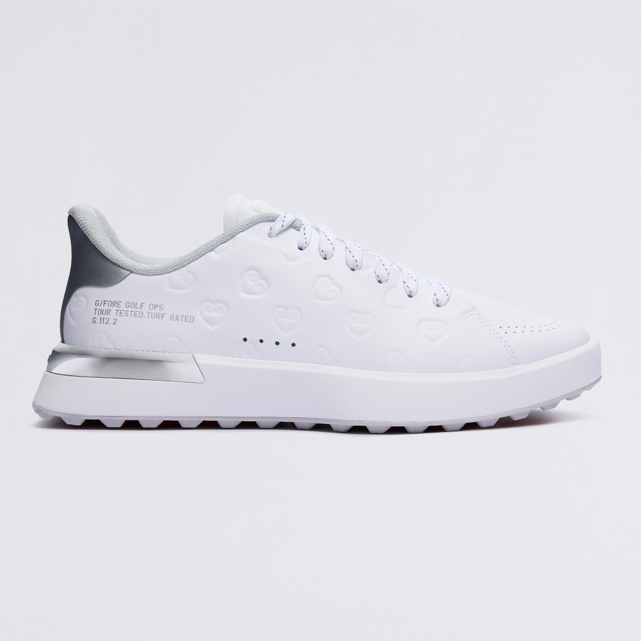 WOMEN'S G.112 EMBOSSED HEART G'S GOLF SHOE SNOW/SILVER