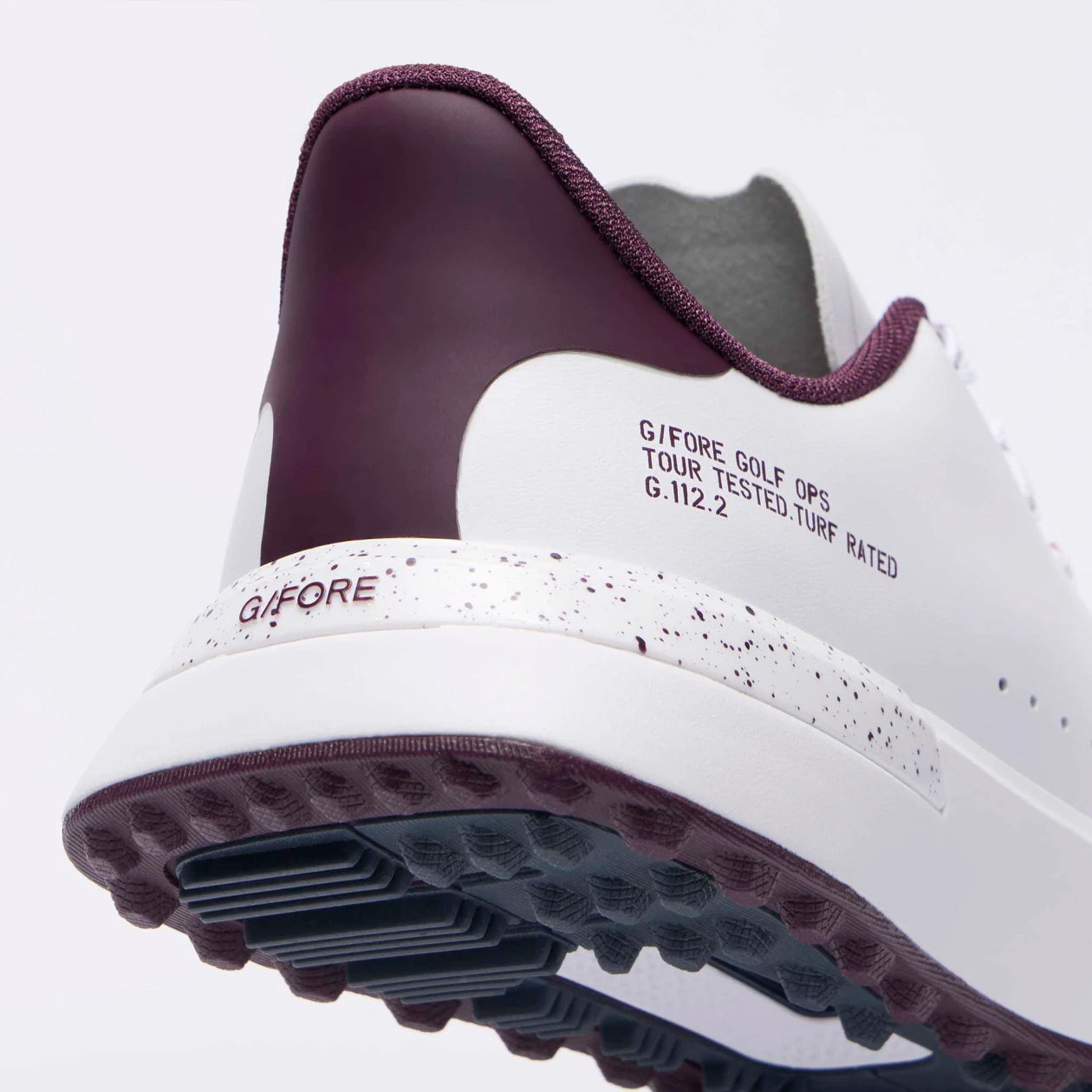 WOMEN'S G.112 GOLF SHOE SNOW/DARK PLUM