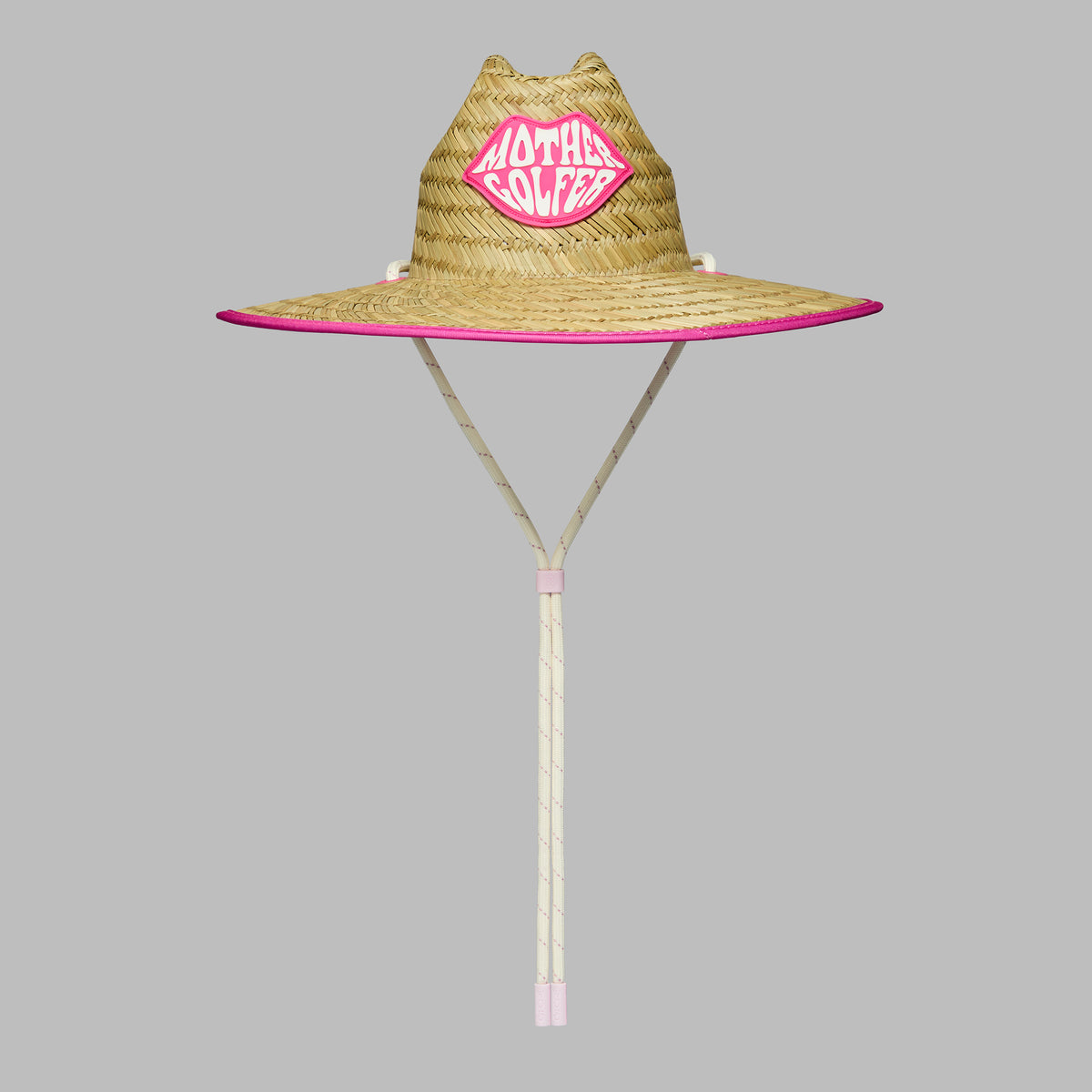 G/FORE Mother Golfer Trucker Hat Knockout Pink NWT G/FORE WOMENS MOTHER GOLFER STRAW HAT - SNOW / KNOCKOUT PINK main image 2