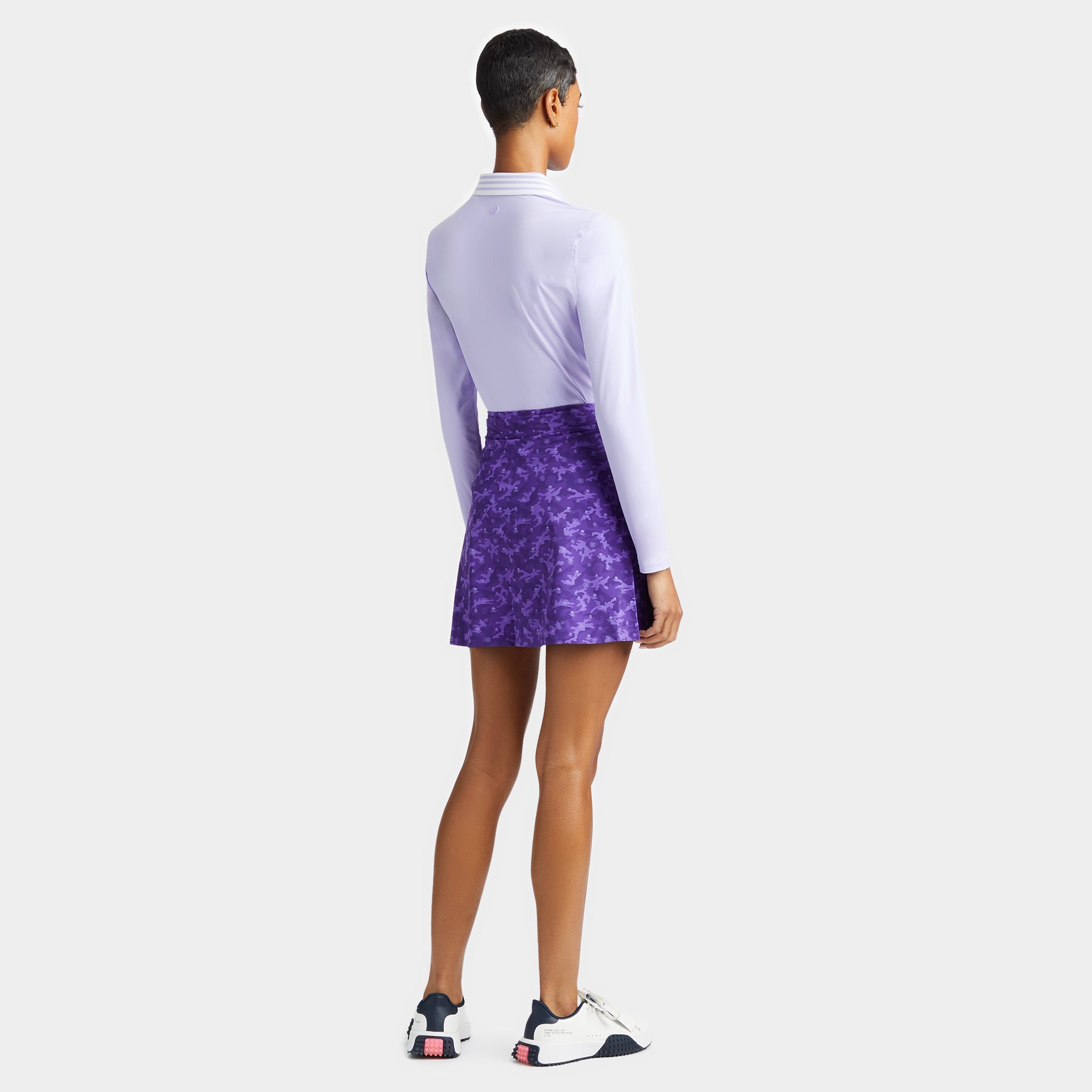 ICON CAMO SILKY TECH NYLON A-LINE SKORT MIDSUMMER
