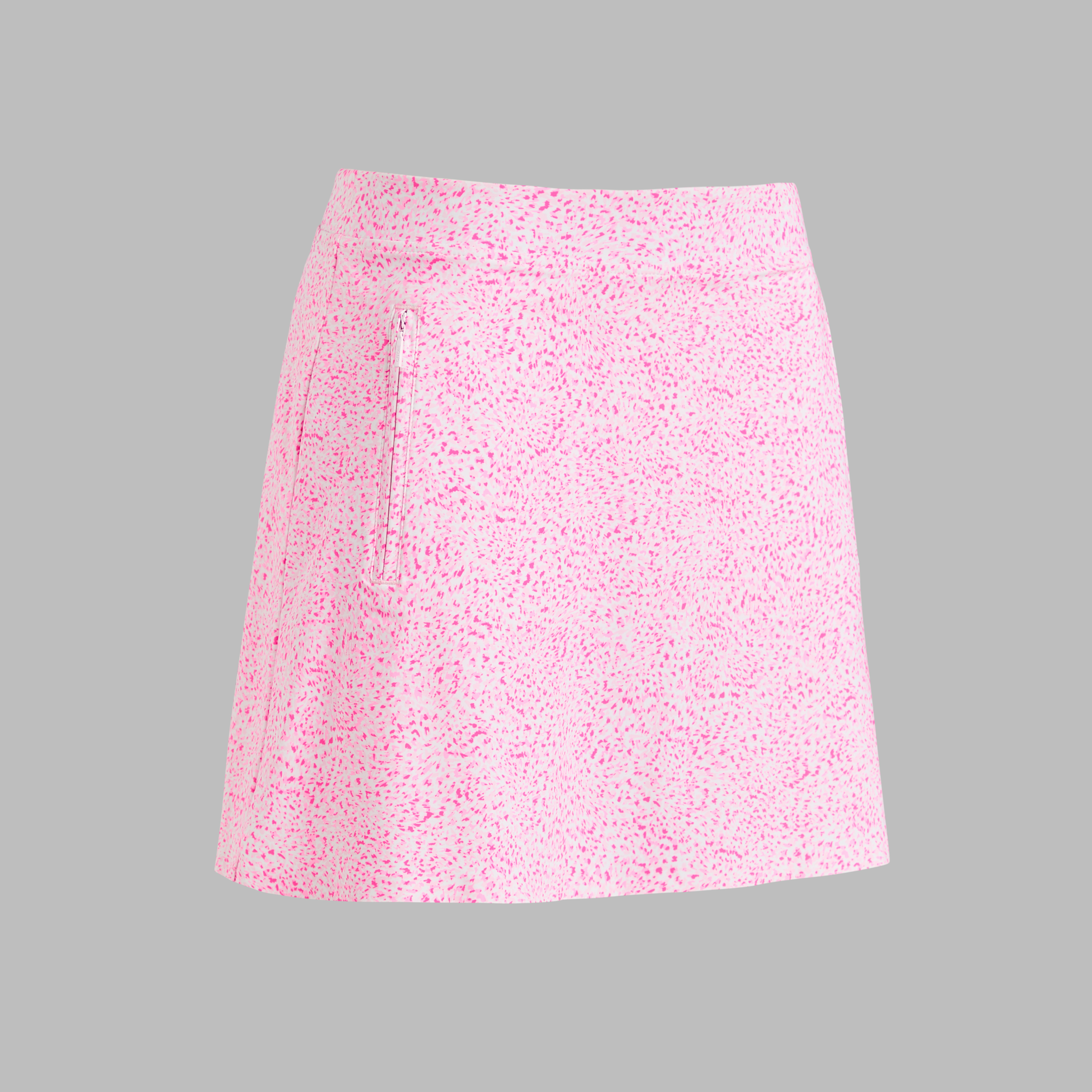 FIREWORKS PRINT SILKY TECH NYLON SKORT BLUSH