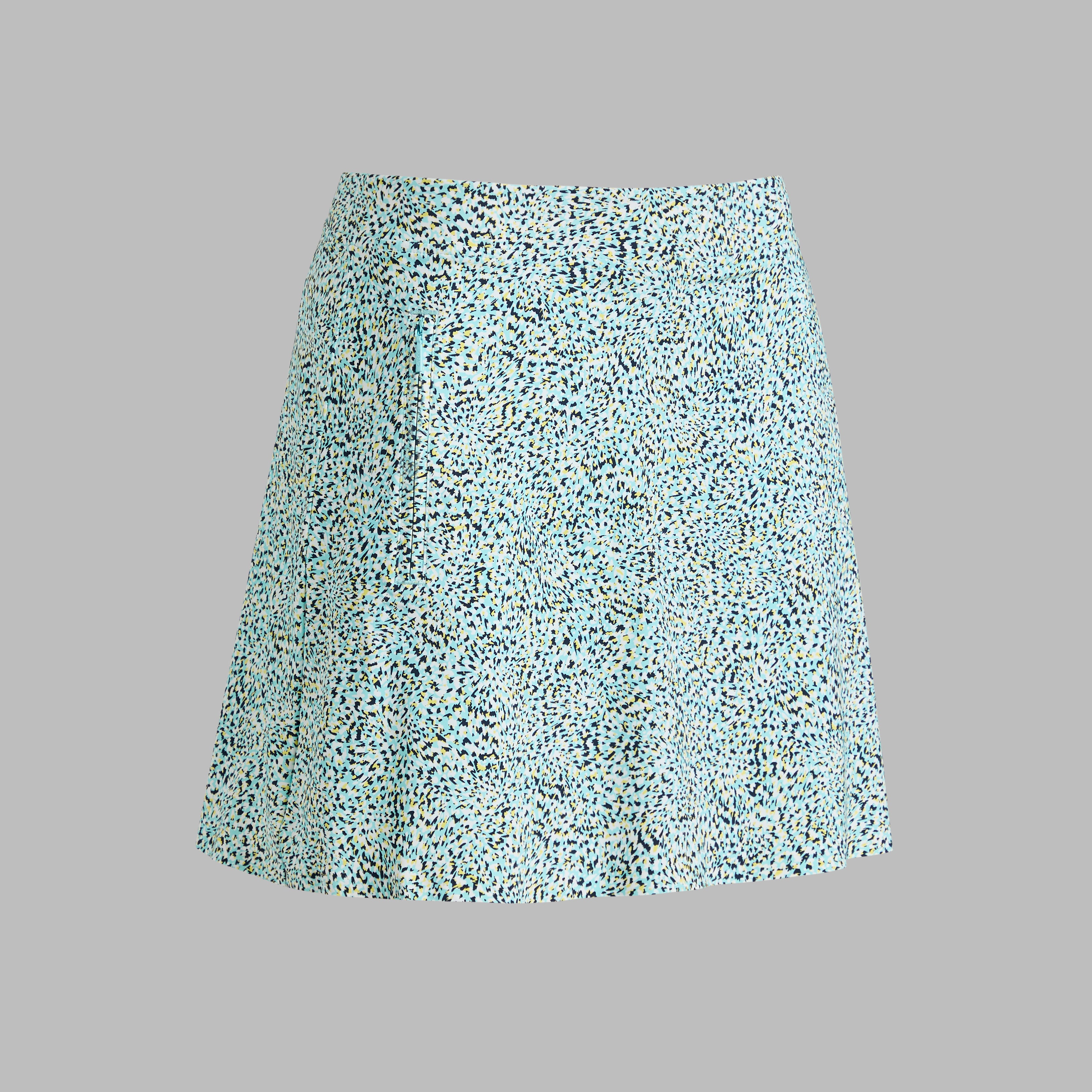 FIREWORKS PRINT SILKY TECH NYLON SKORT CENOTE