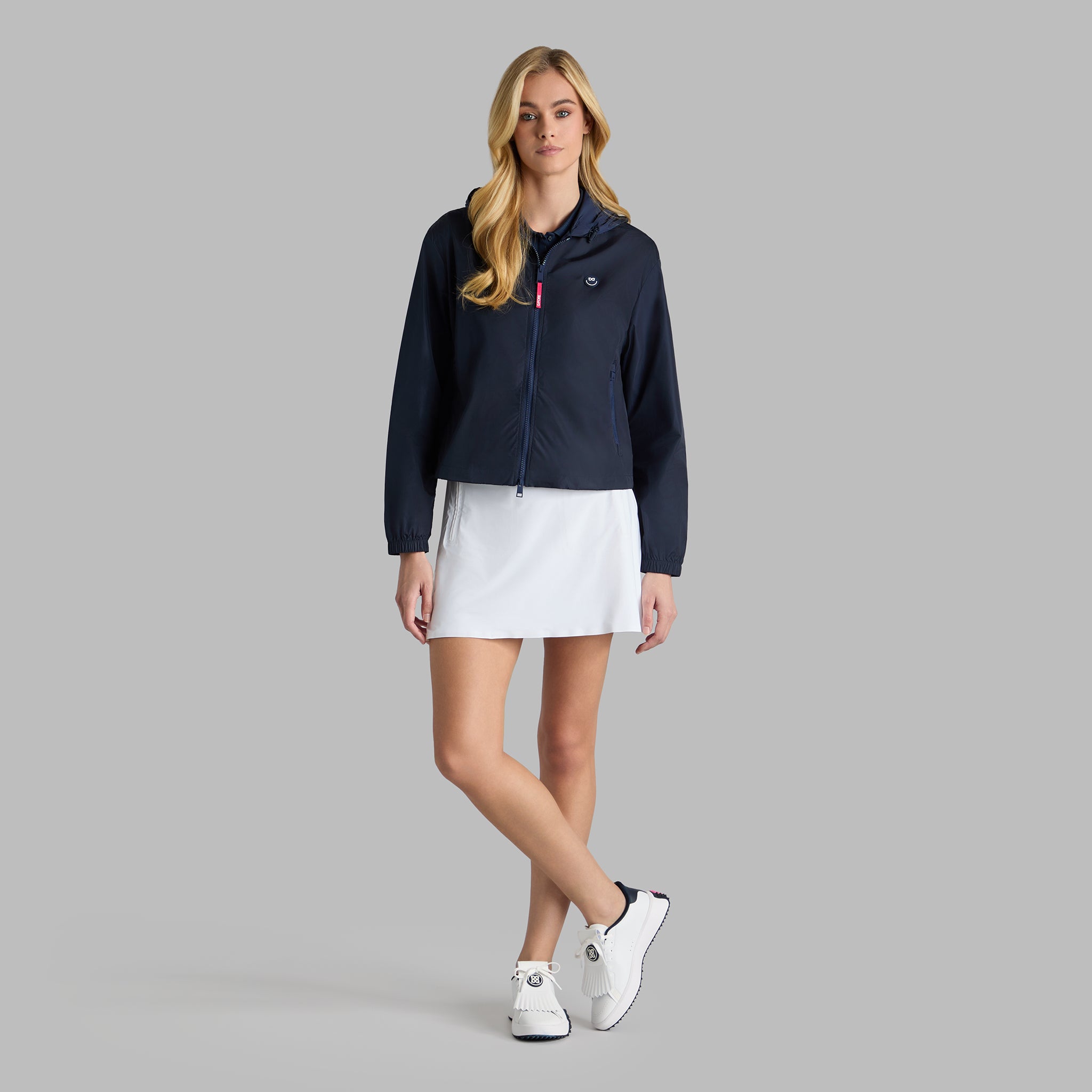 FINE NYLON HOODED JACKET TWILIGHT