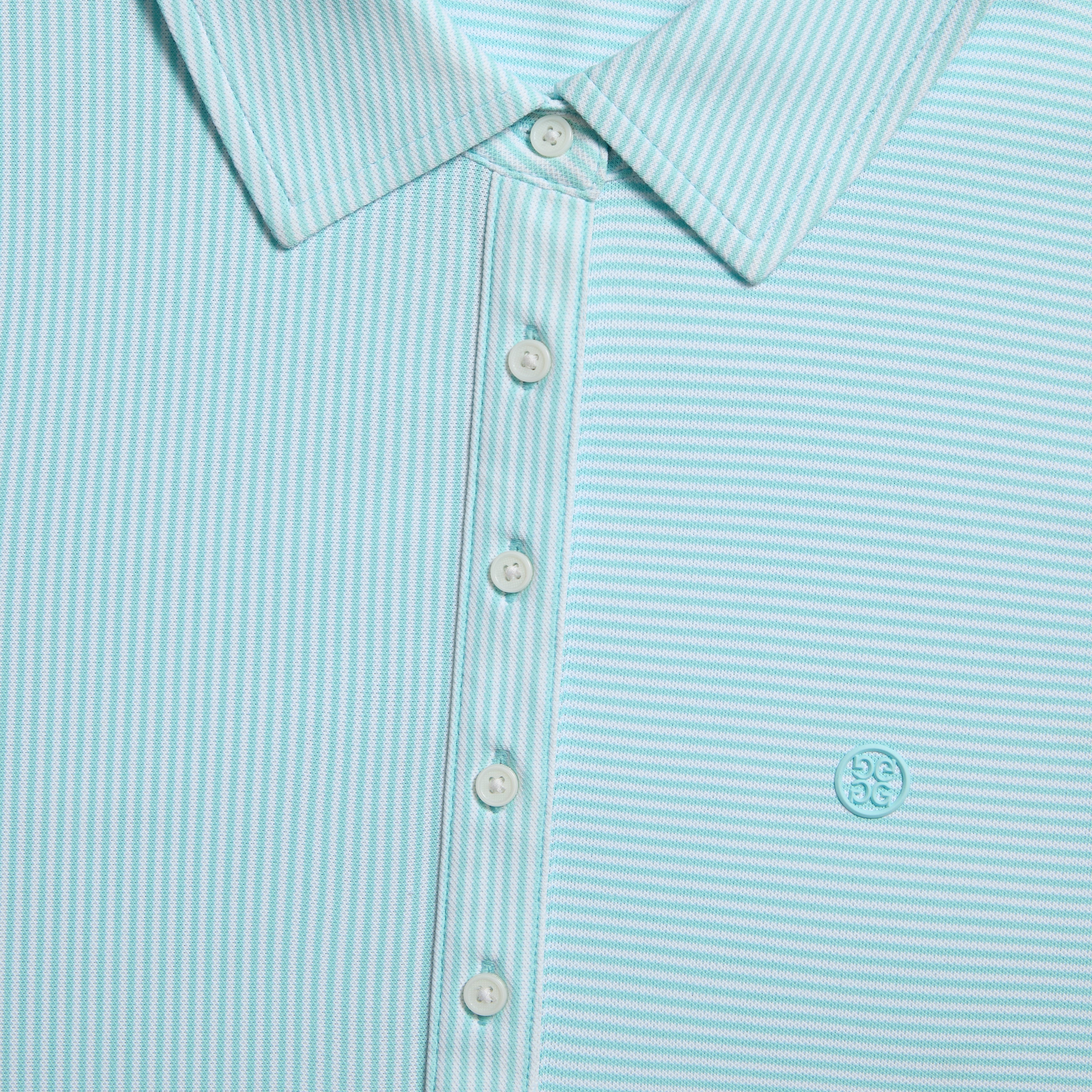 MIXED STRIPE TECH PIQUÉ SLEEVELESS POLO CENOTE