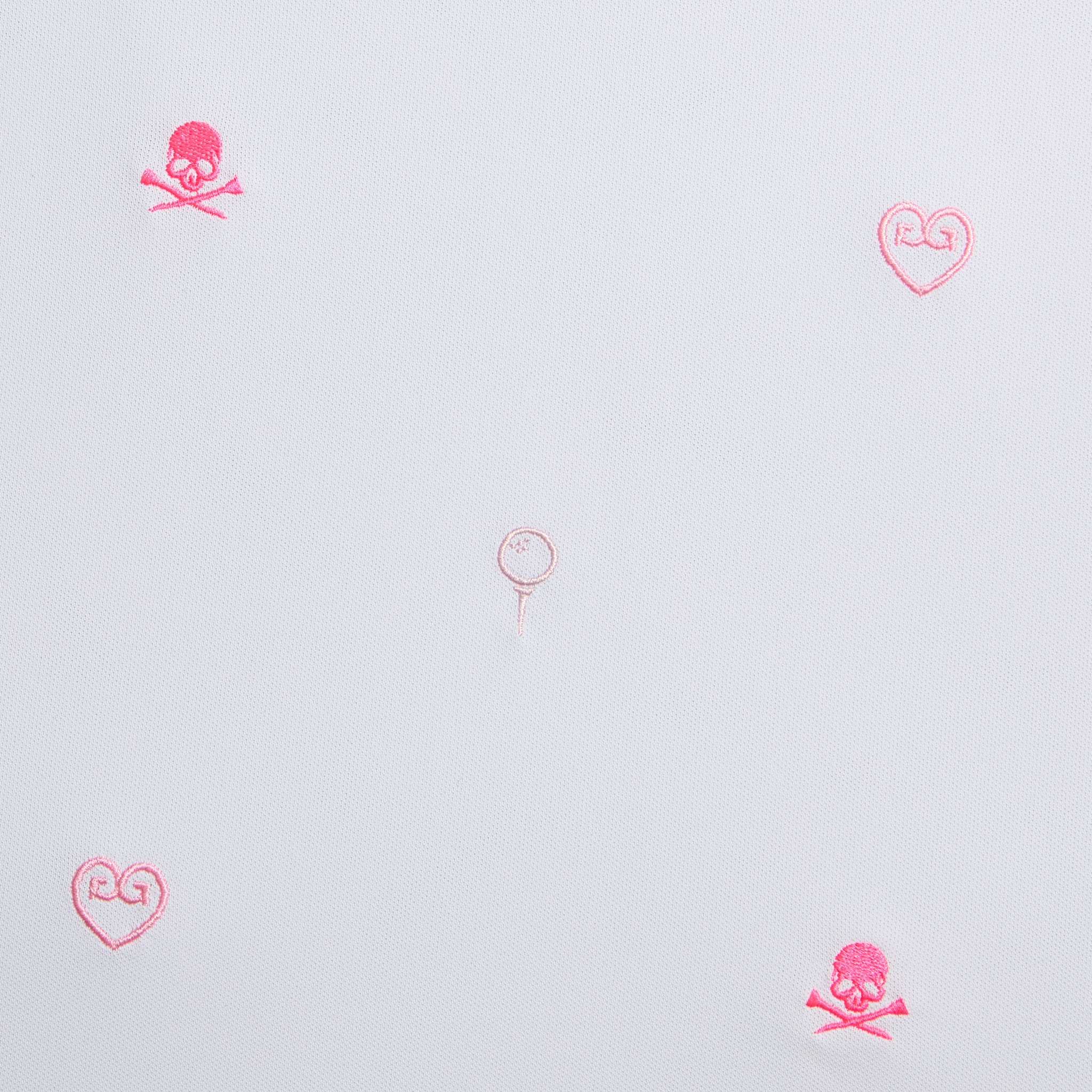EMBROIDERED TECH PIQUÉ SLEEVELESS POLO SNOW/CANDY
