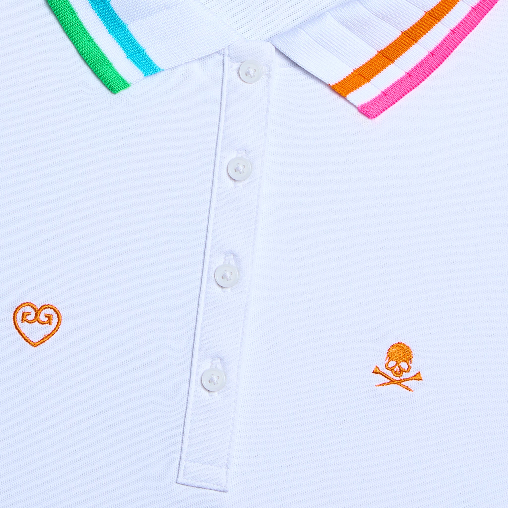 EMBROIDERED SLEEVELESS POLO SNOW