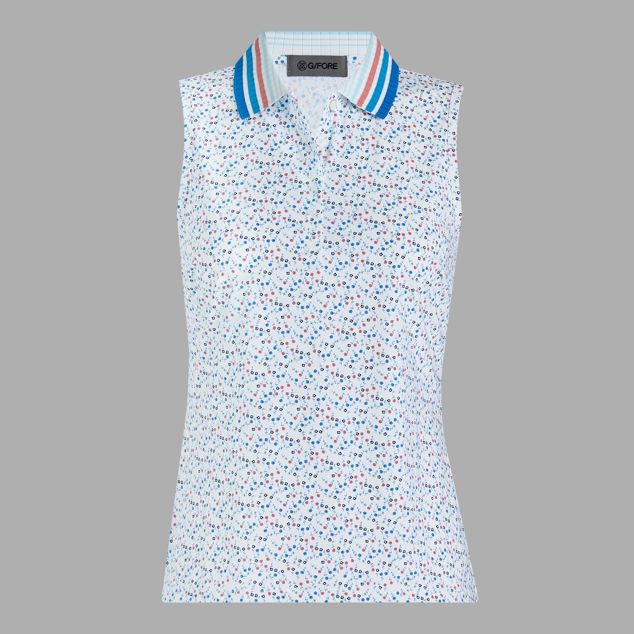AYE POPPY SILKY TECH NYLON SLEEVELESS POLO SNOW