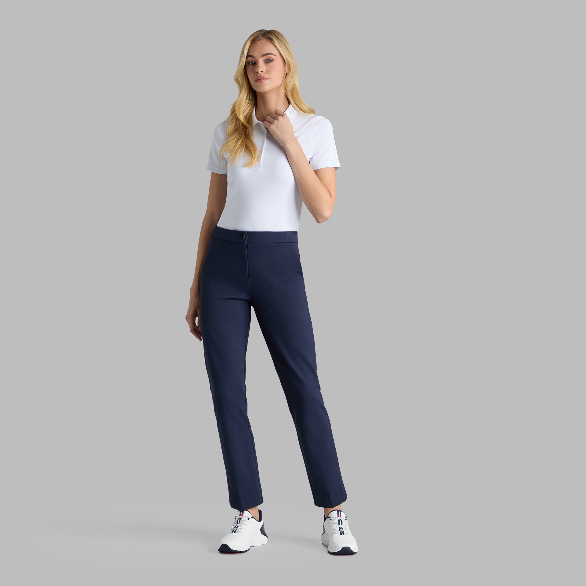 RIBBED TECH NYLON POLO SNOW