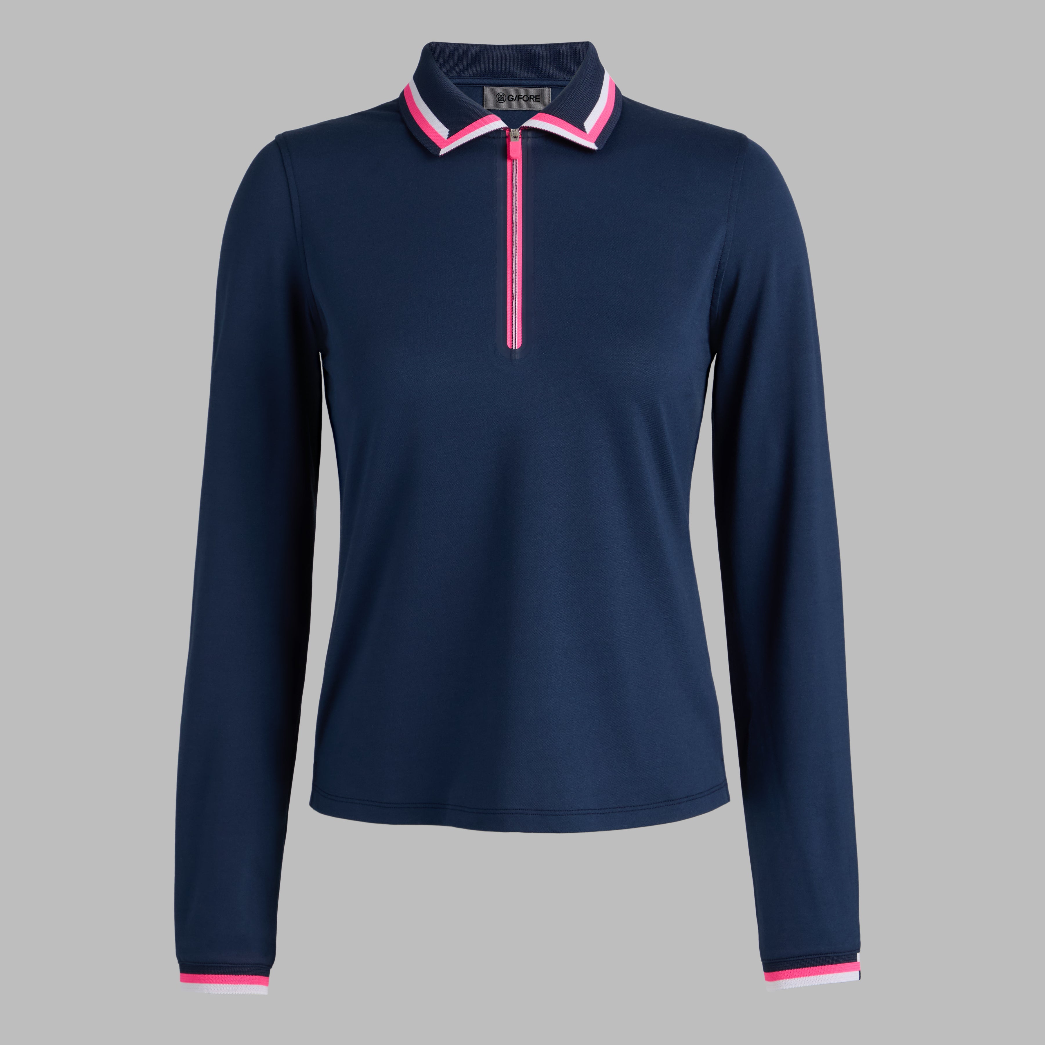 ALL PLAY TIPPED LONG SLEEVE POLO TWILIGHT