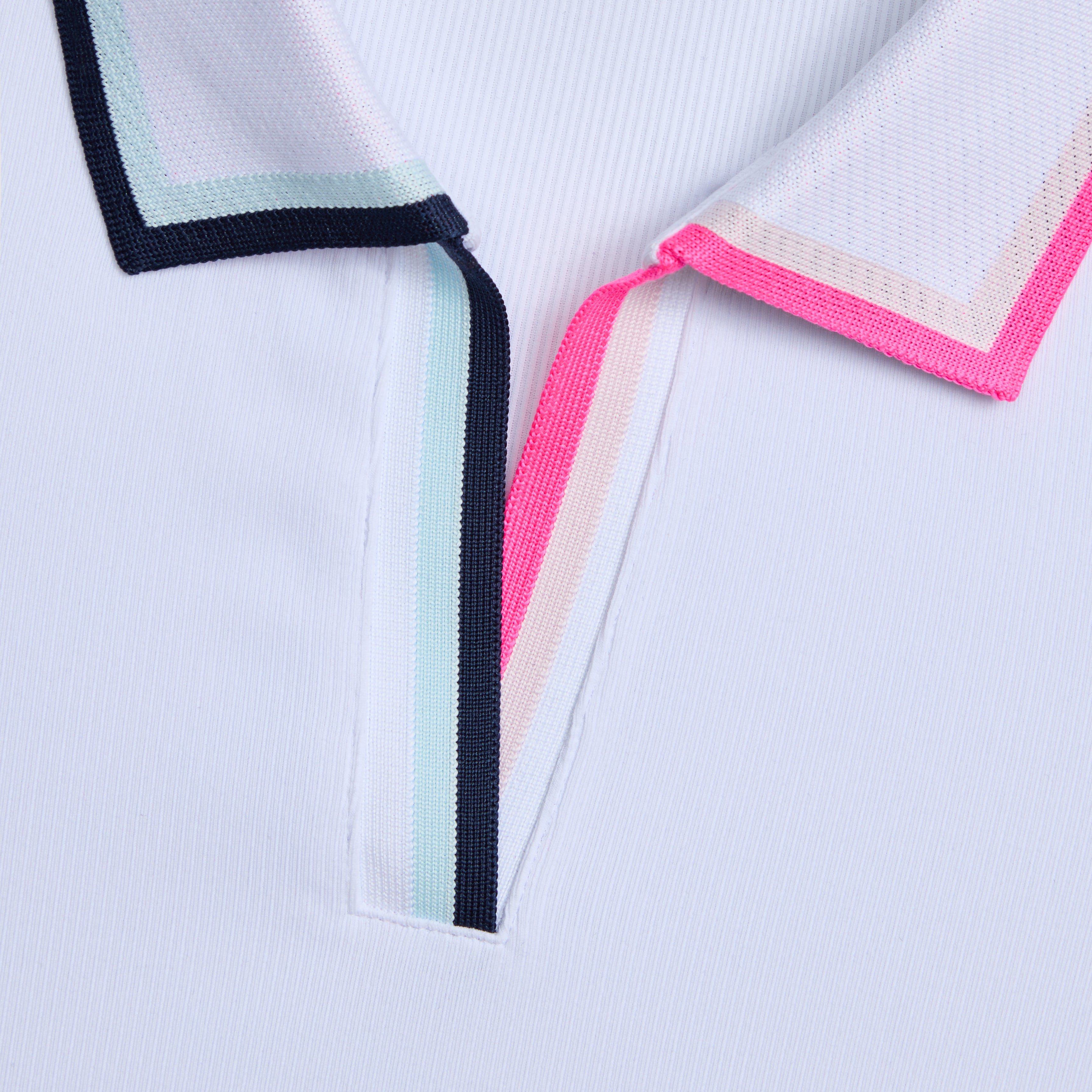 JOHNNY COLLAR RIBBED TECH SLEEVELESS POLO SNOW