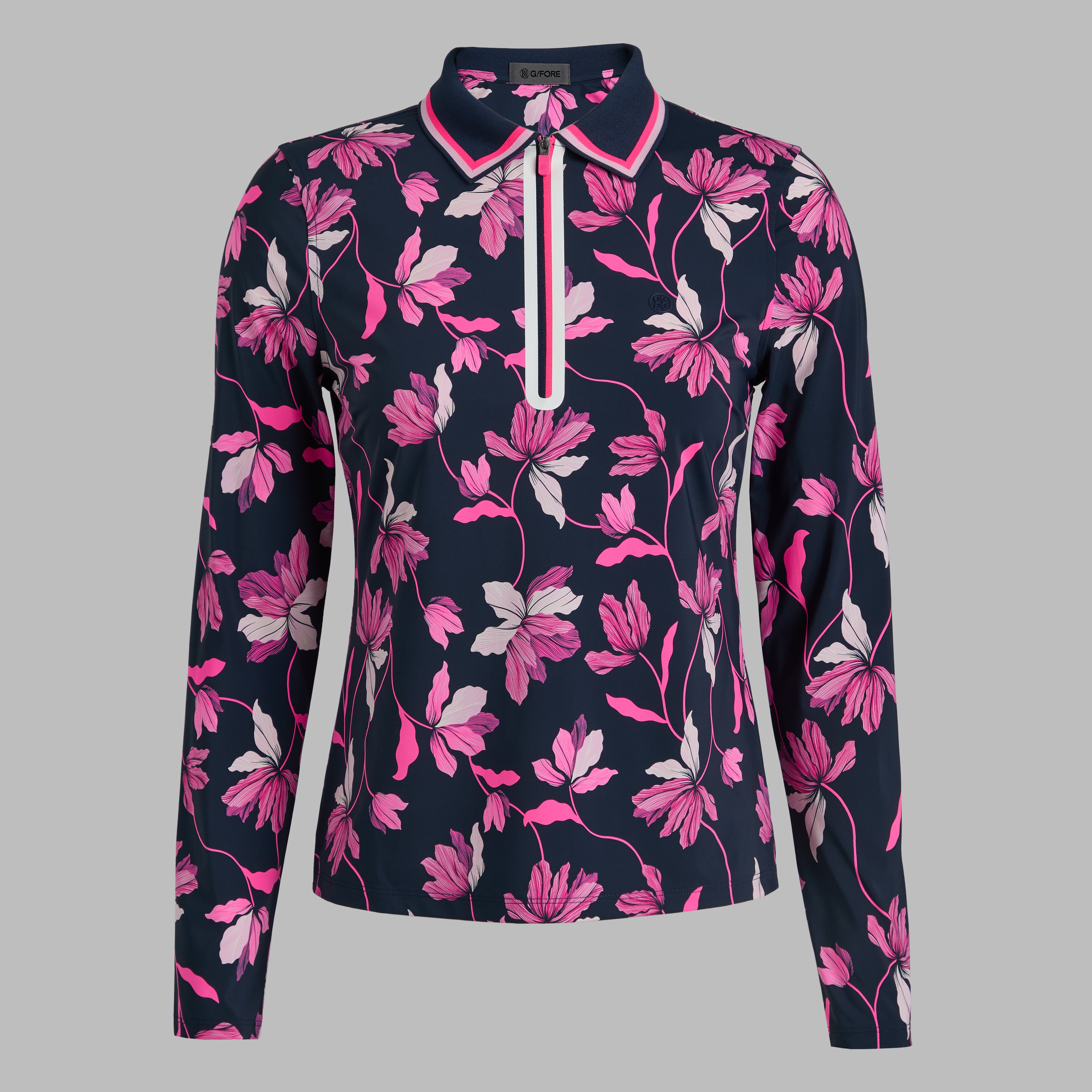 IRIS SILKY TECH NYLON LONG SLEEVE POLO TWILIGHT