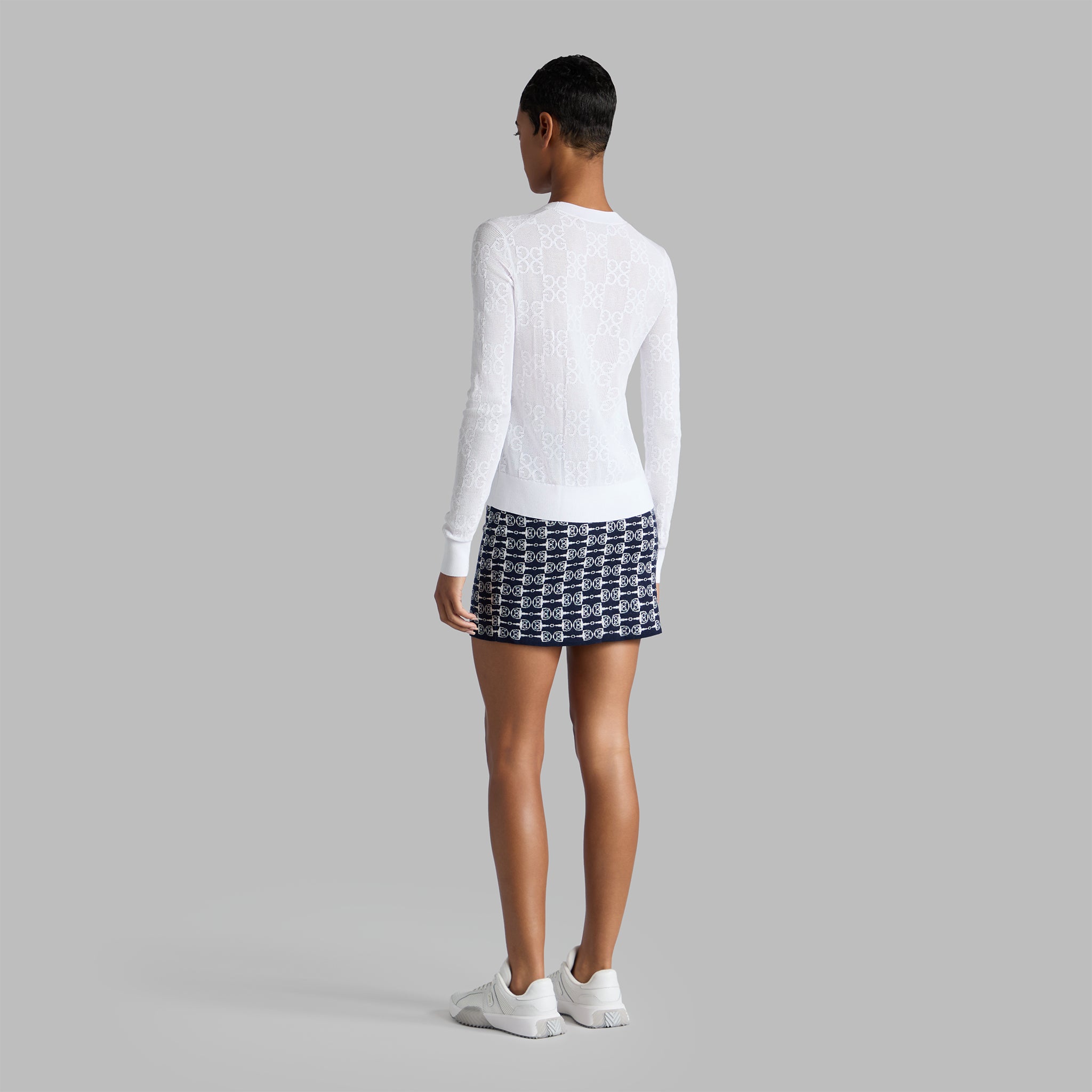 POINTELLE G CREWNECK SWEATER SNOW