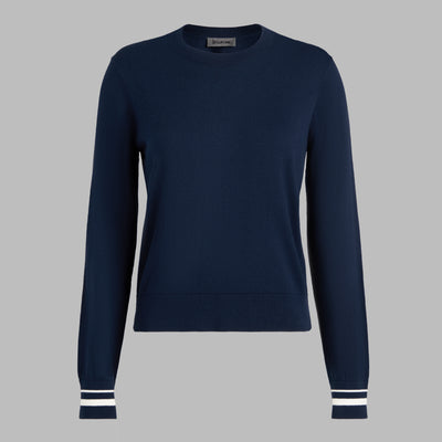Cooling Cotton Crewneck Sweater Twilight