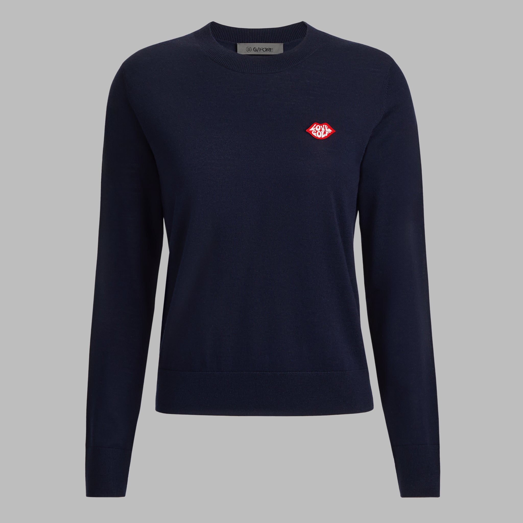 LOVE GOLF MERINO WOOL CREWNECK SWEATER TWILIGHT