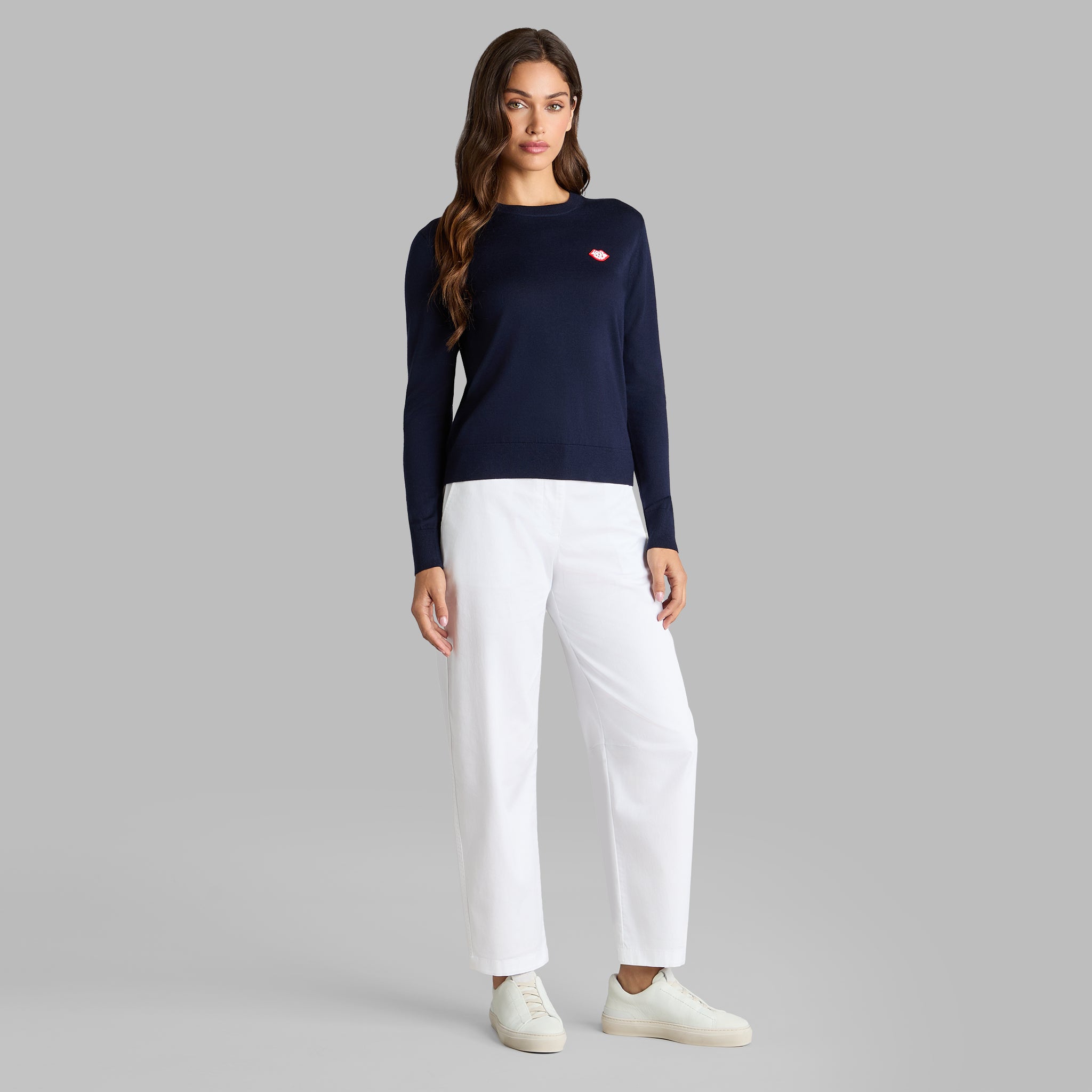 LOVE GOLF MERINO WOOL CREWNECK SWEATER TWILIGHT