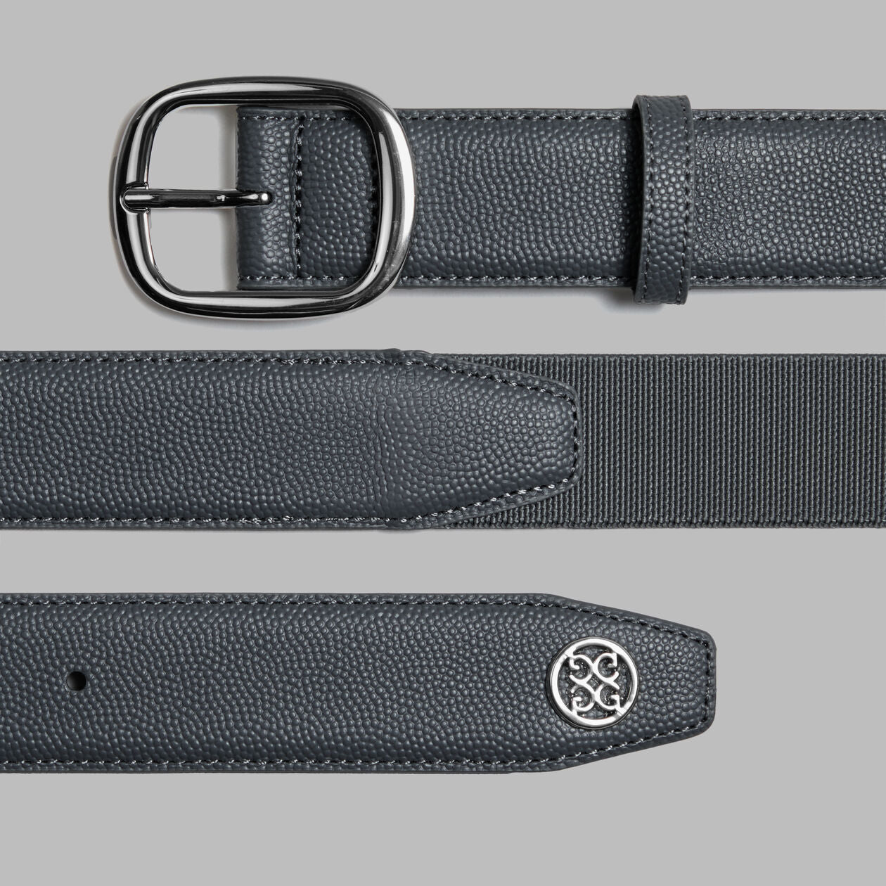 Circle G'S Leather Stretch Belt Charcoal