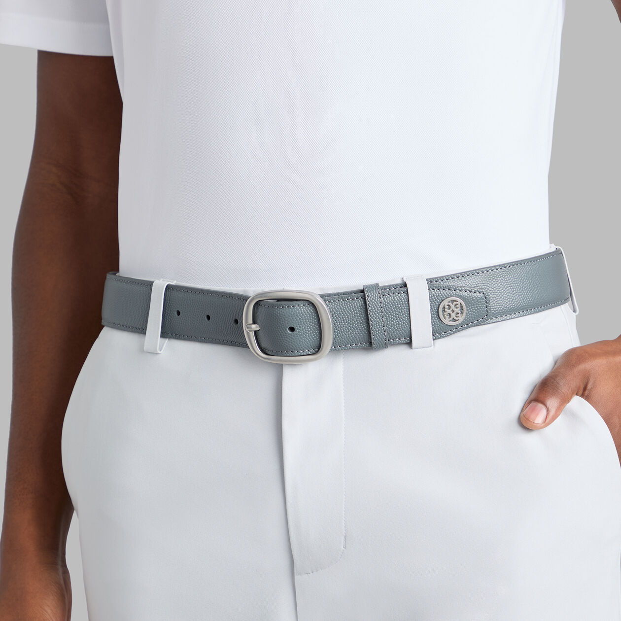 Circle G'S Leather Stretch Belt Charcoal