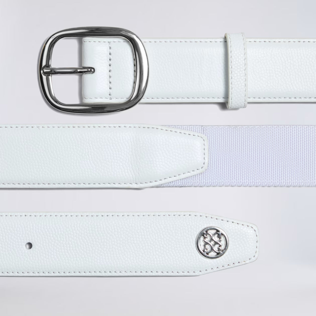 Circle G'S Leather Stretch Belt Snow